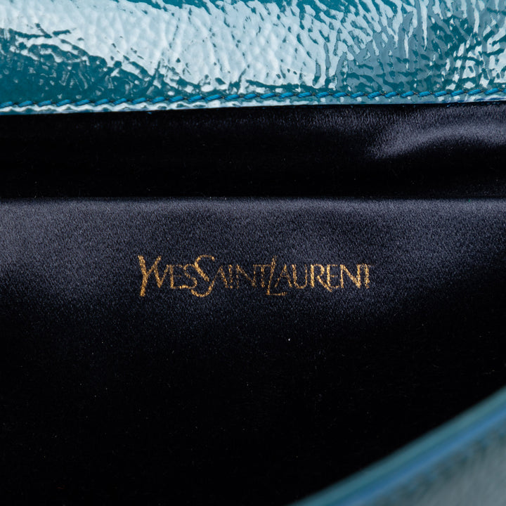 Saint Laurent Large Textured Cuir verni Belle De Jour Pochette