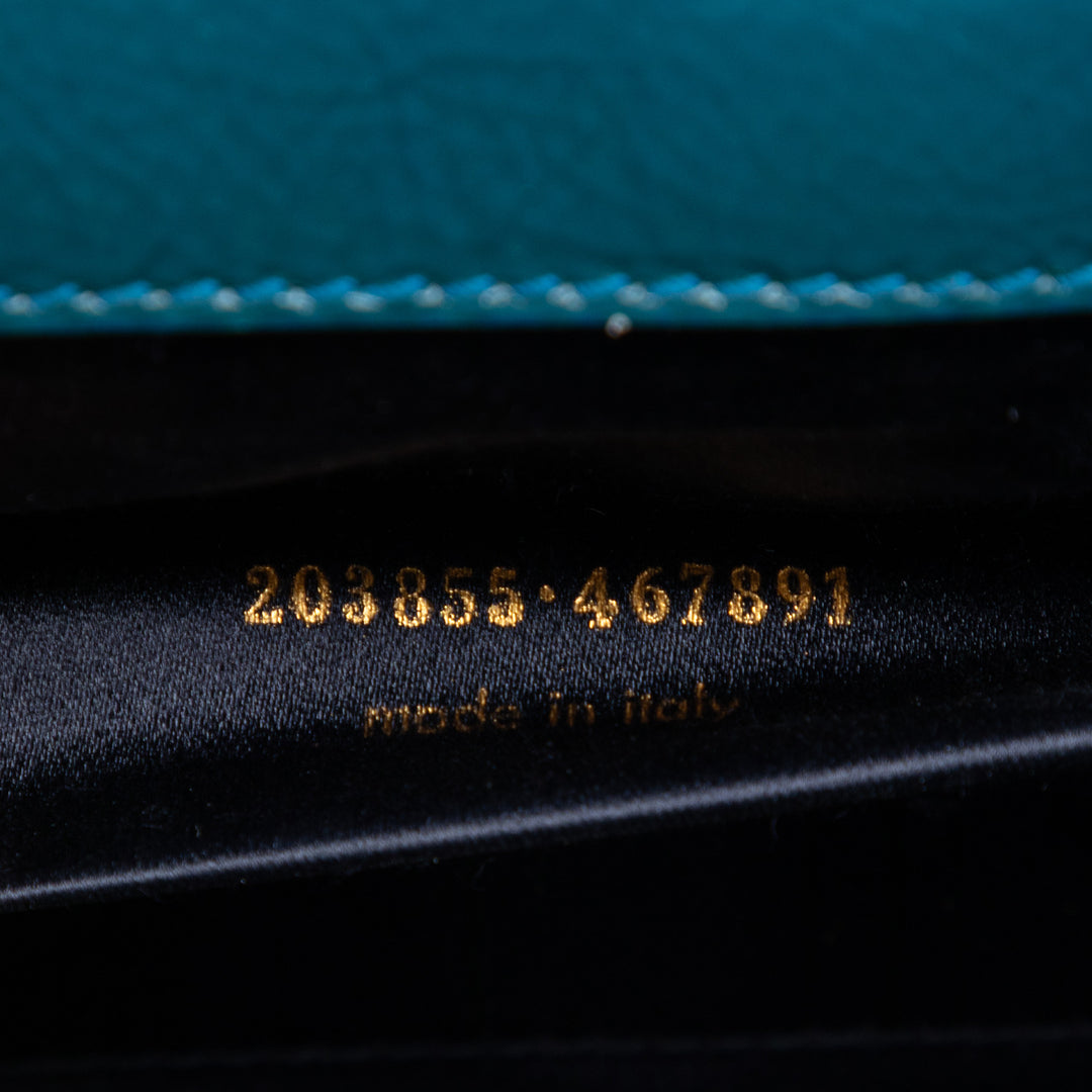 Saint Laurent Large Textured Cuir verni Belle De Jour Pochette