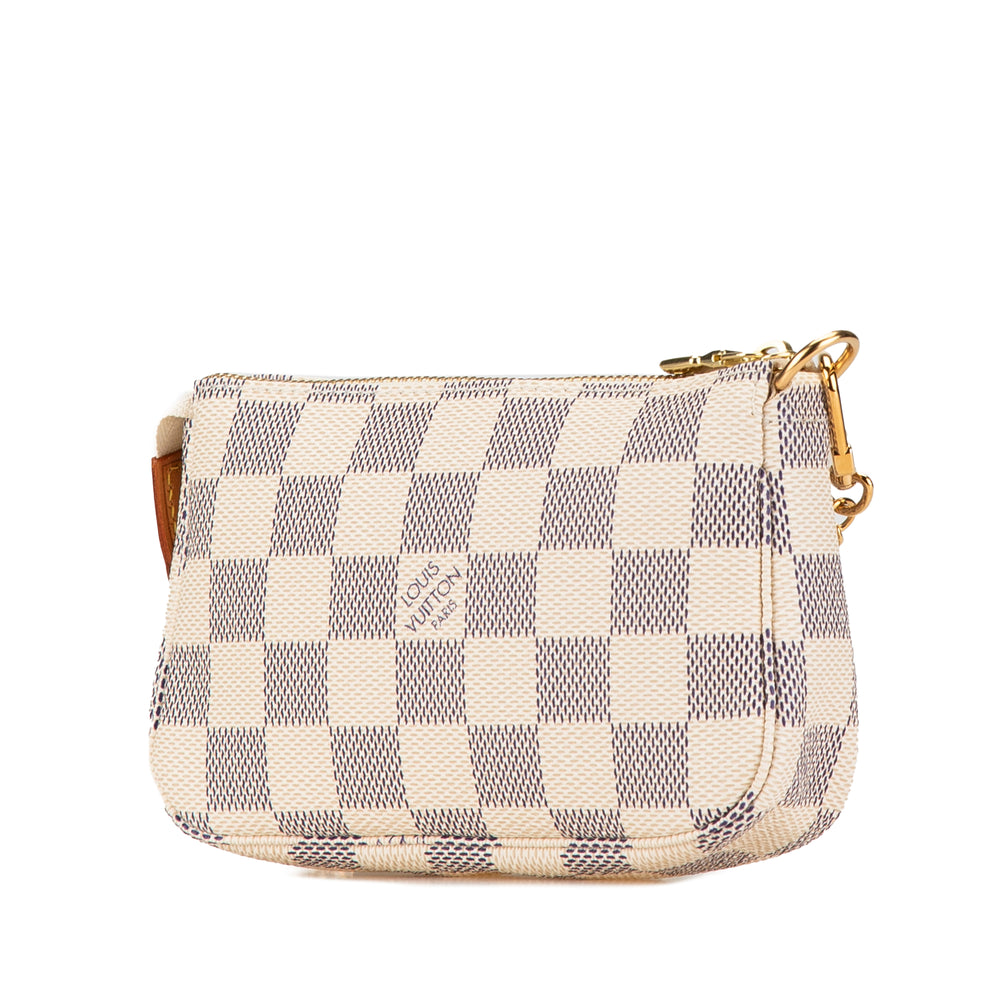 Damier Azur Mini Pochette Accessoires White - Gaby Paris