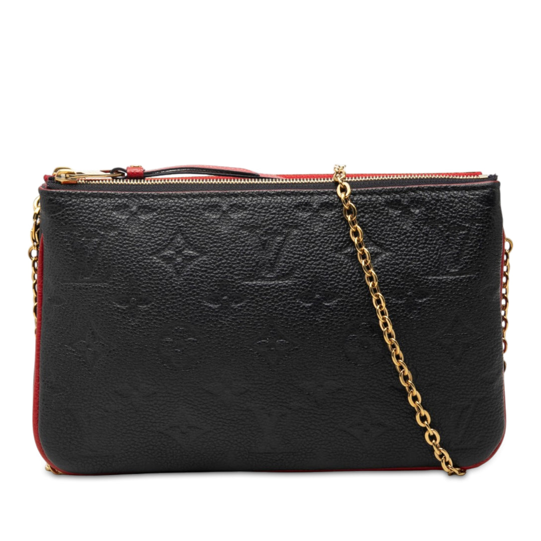 Louis Vuitton Double Zippé Pochette Monogram Empreinte Bleu – vue principale – GABY PARIS