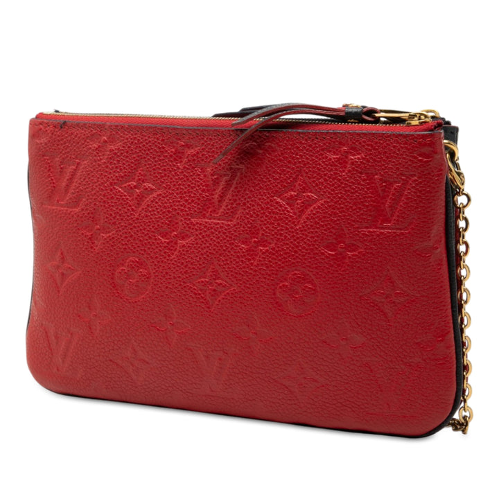 Louis Vuitton Double Zippé Pochette Monogram Empreinte Bleu – vue 2 – GABY PARIS
