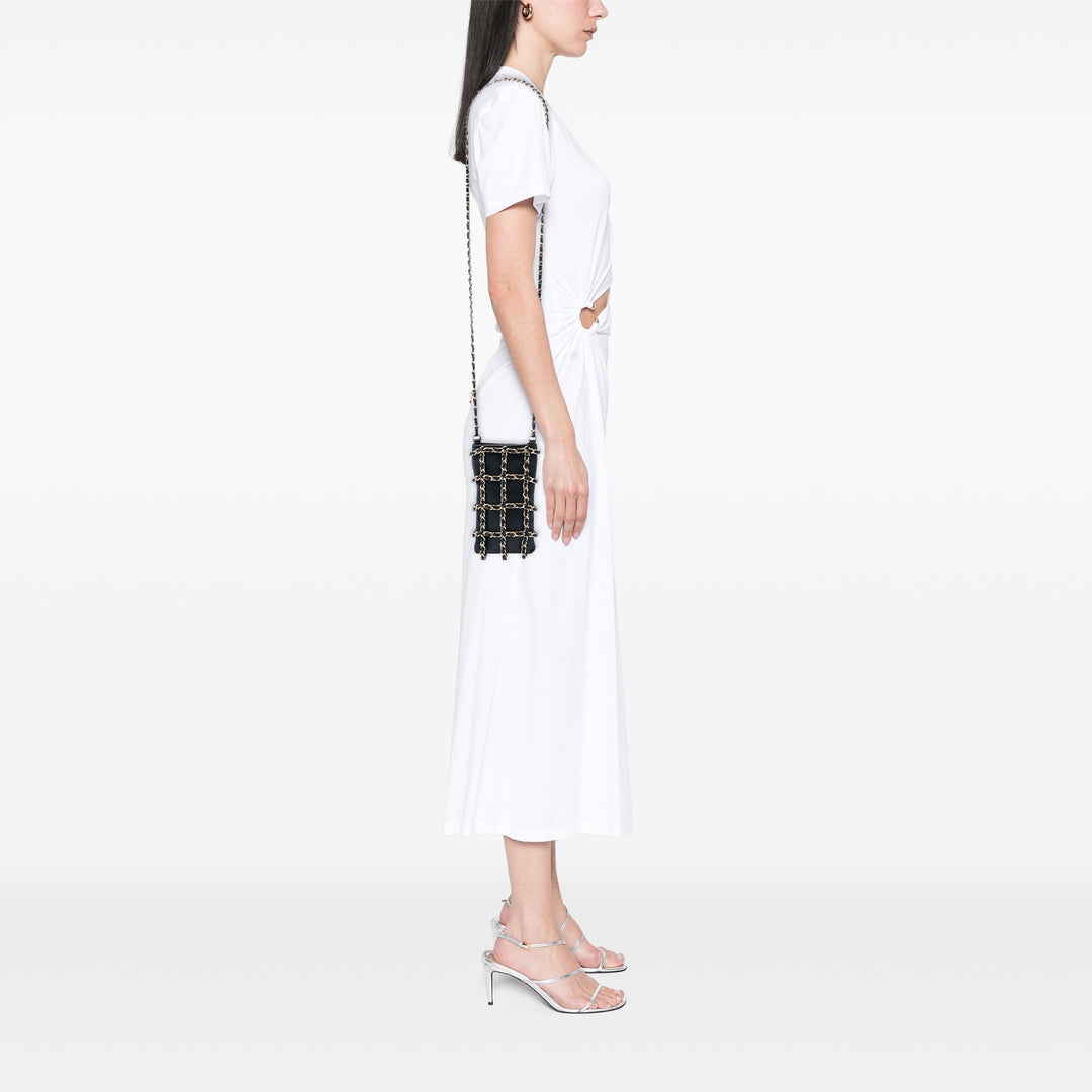 Chanel Tech Me Out Pochette avec chaîne Cuir d'agneau Noir