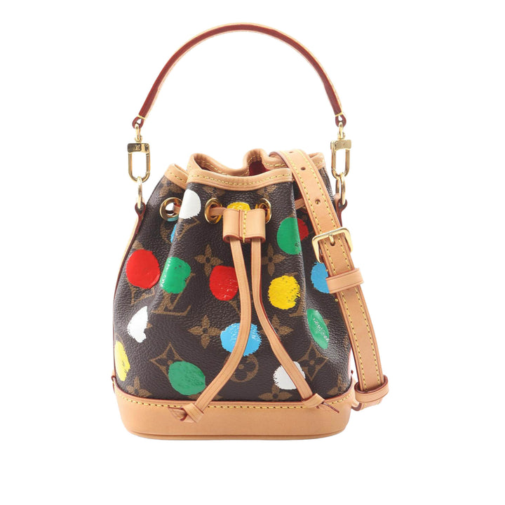 Louis Vuitton Yayoi Kusama Painted Dots Noe Nano Monogram Marron