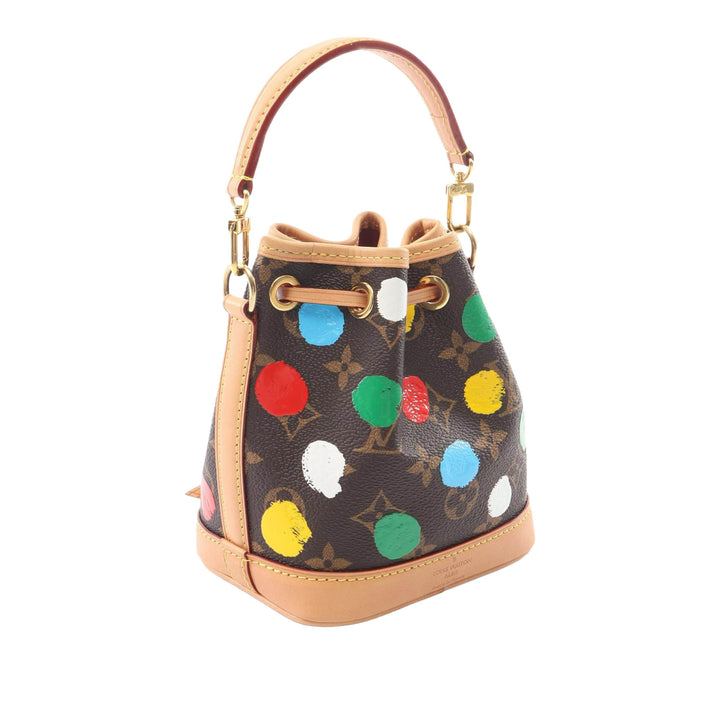 Louis Vuitton Yayoi Kusama Painted Dots Noe Nano Monogram Marron