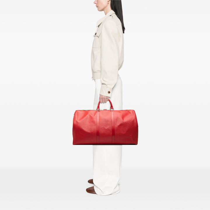 Louis Vuitton Keepall 55 Épi Rouge – vue 6 – GABY PARIS
