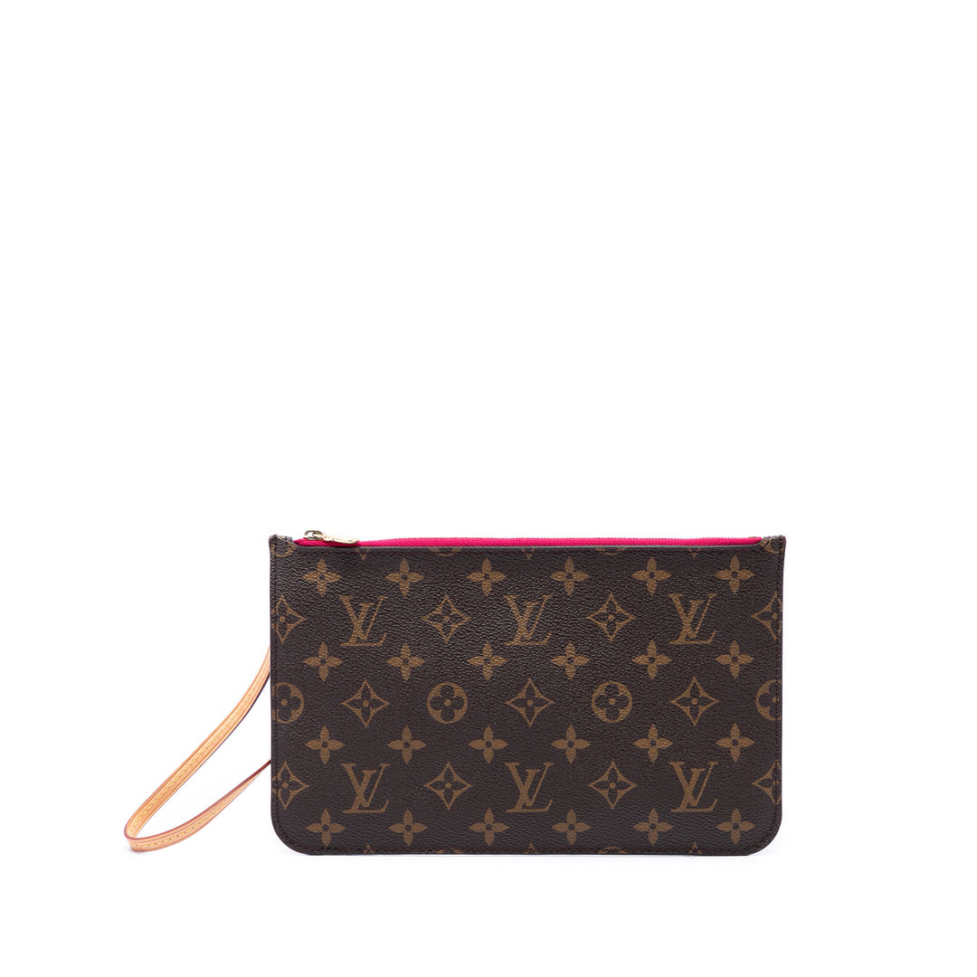 Louis Vuitton Neverfull Pochette MM Monogram Marron