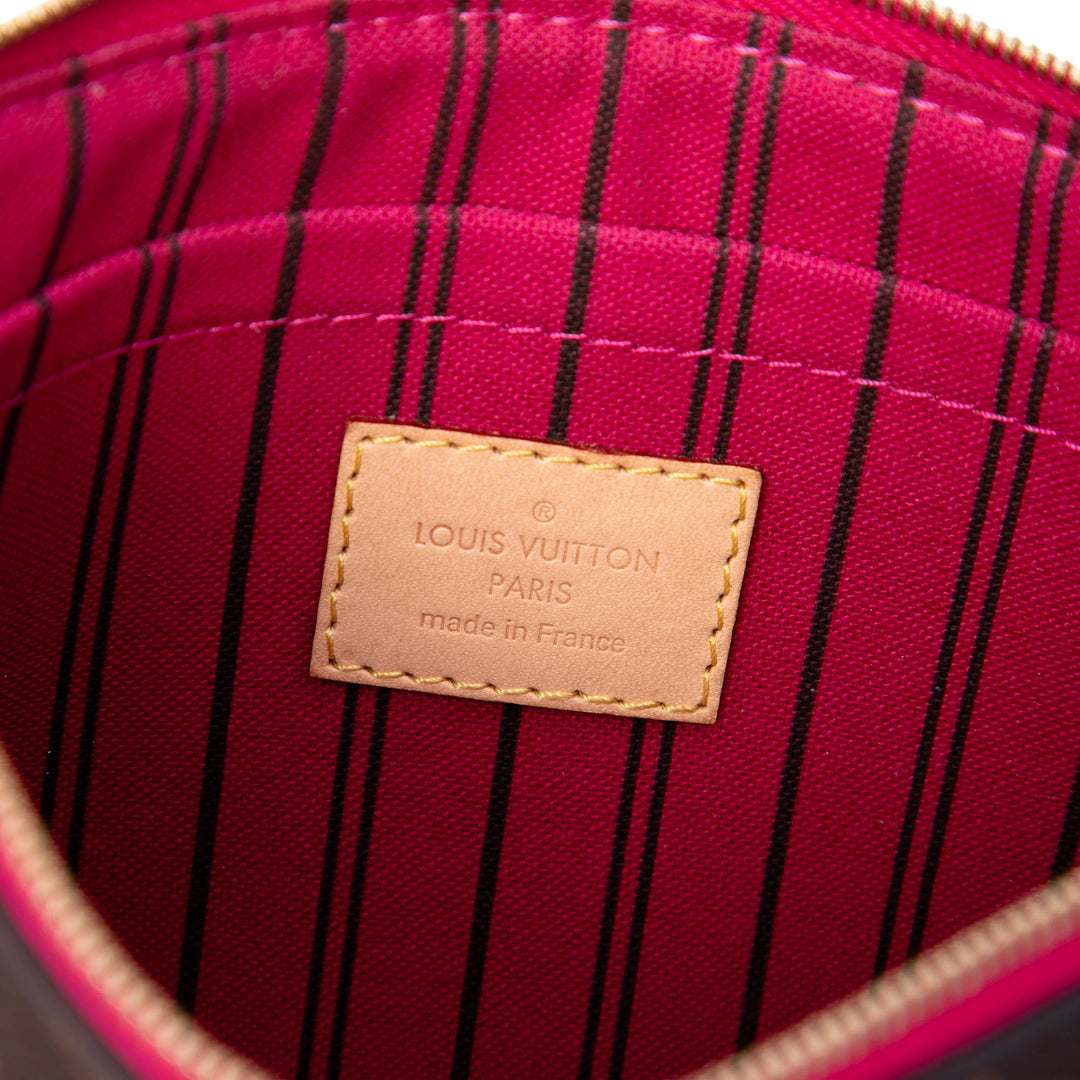 Louis Vuitton Neverfull Pochette MM Monogram Marron
