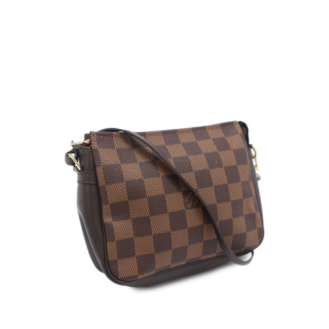 Louis Vuitton Trousse Pochette Damier Ébène Marron – vue 2 – GABY PARIS
