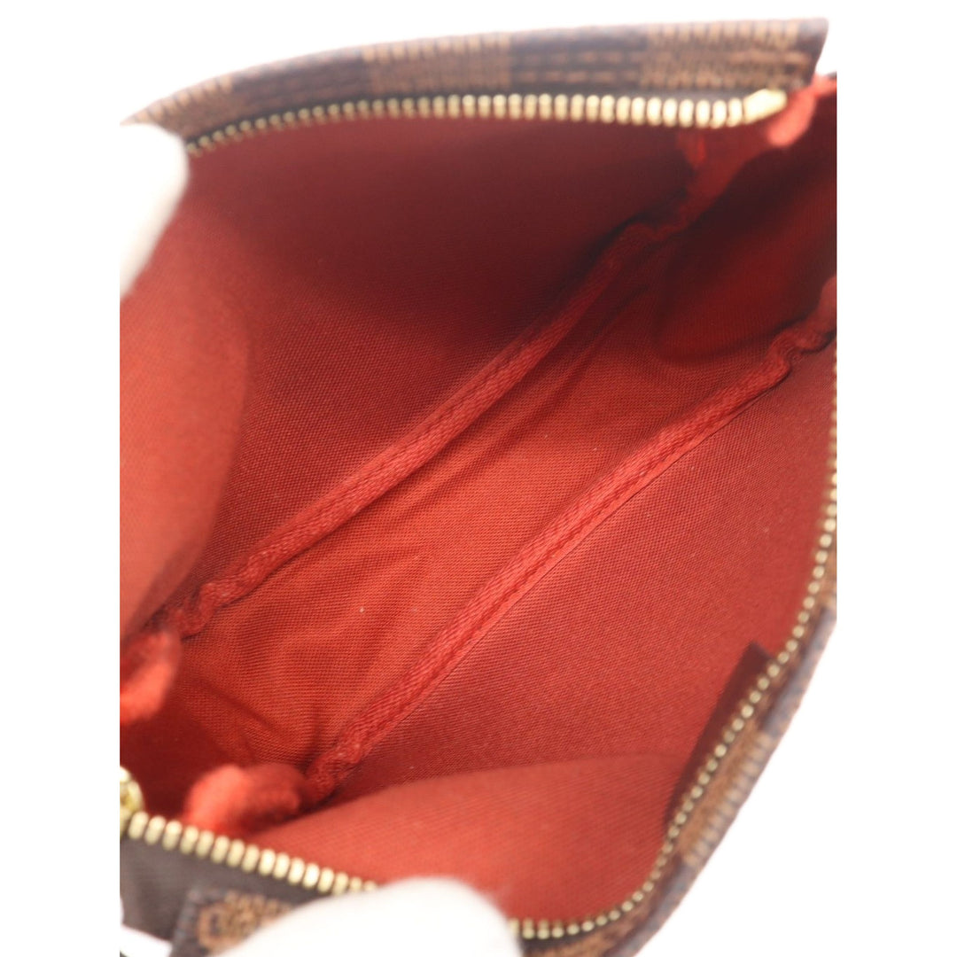 Louis Vuitton Trousse Pochette Damier Ébène Marron – vue 4 – GABY PARIS