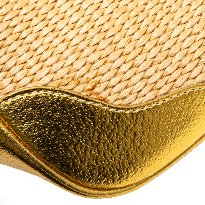 Raffia Frame Handbag Brown - Gaby Paris