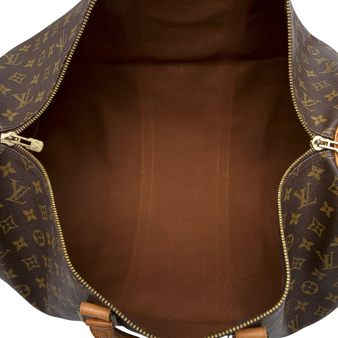 Louis Vuitton Monogram Keepall Bandouliere 55 Marron