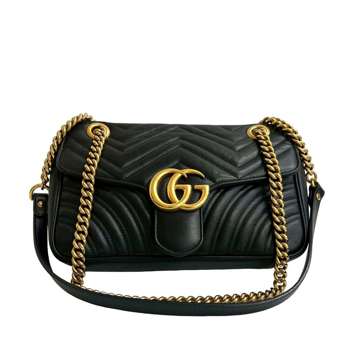 Gucci Medium GG Marmont Matelasse Cuir Sac bandoulière