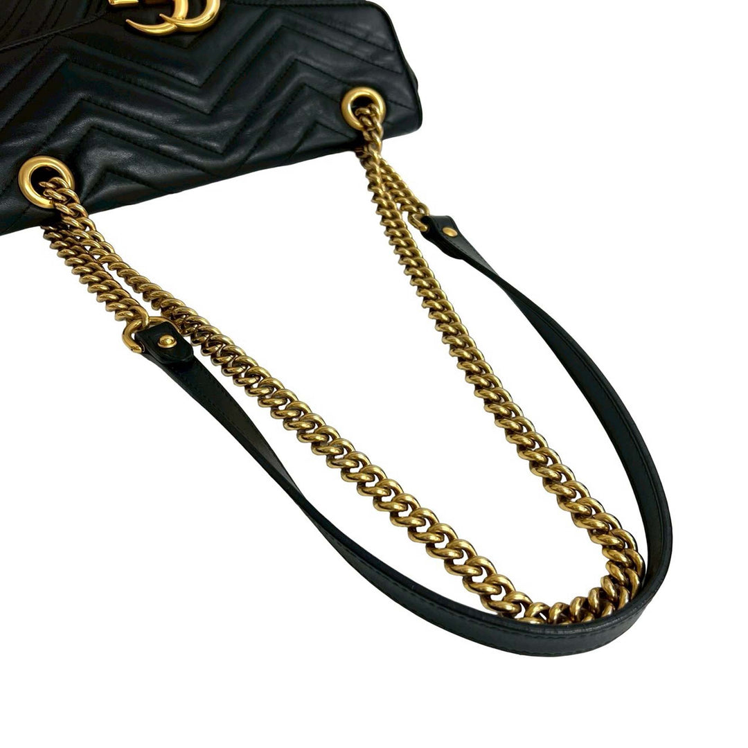 Gucci Medium GG Marmont Matelasse Cuir Sac bandoulière