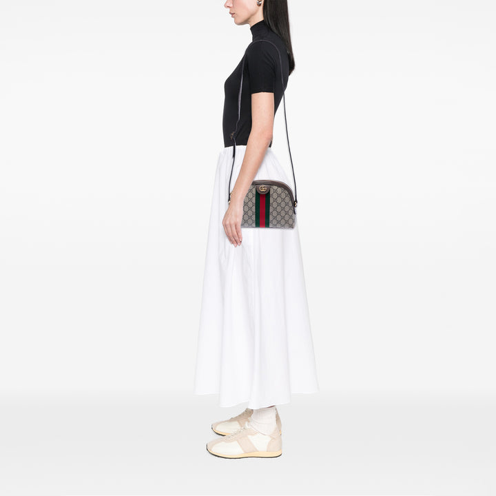 Gucci Small GG Supreme Web Ophidia Dome Sac porté croisé