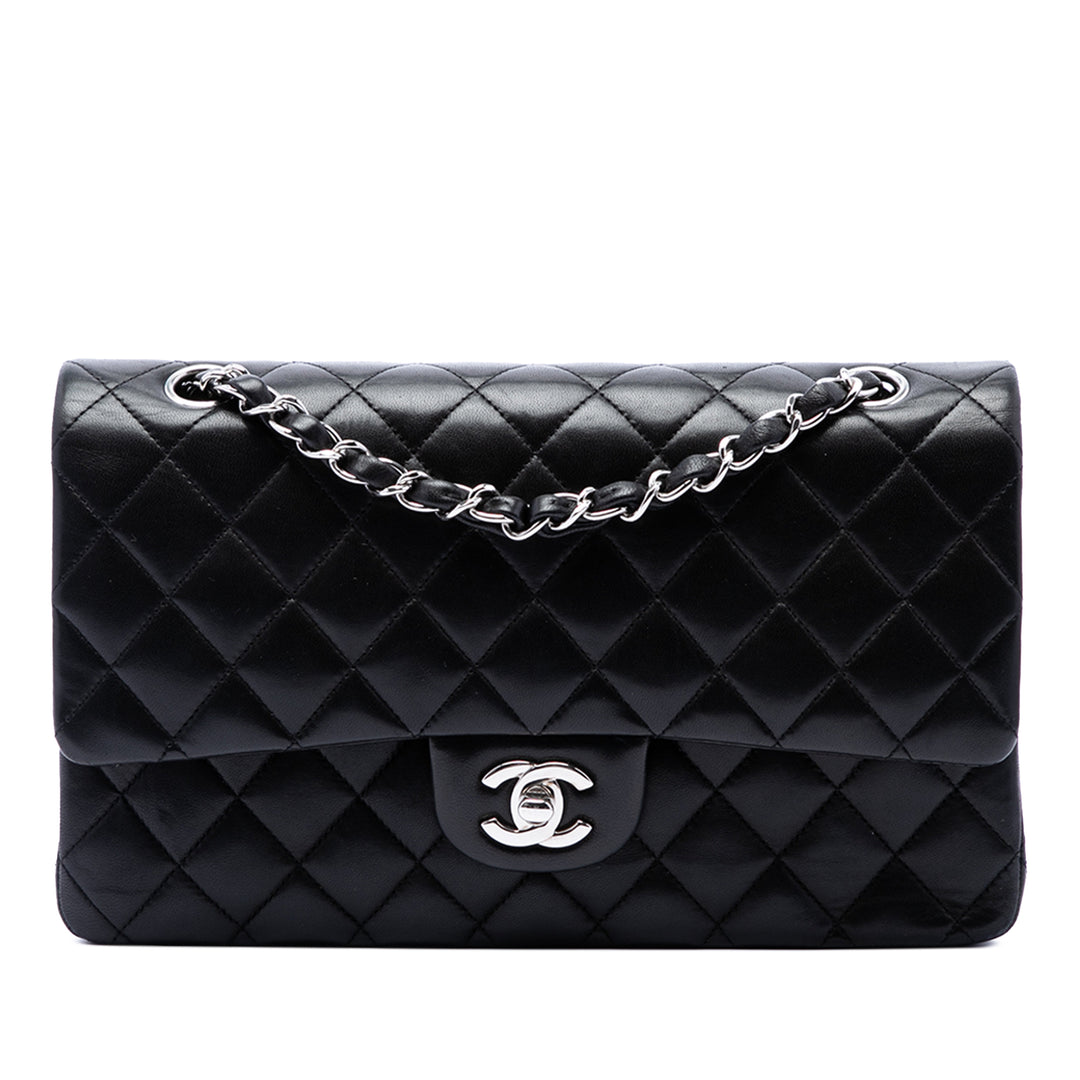 Chanel Classic Double rabat Moyen Cuir d'agneau Noir – vue principale – GABY PARIS