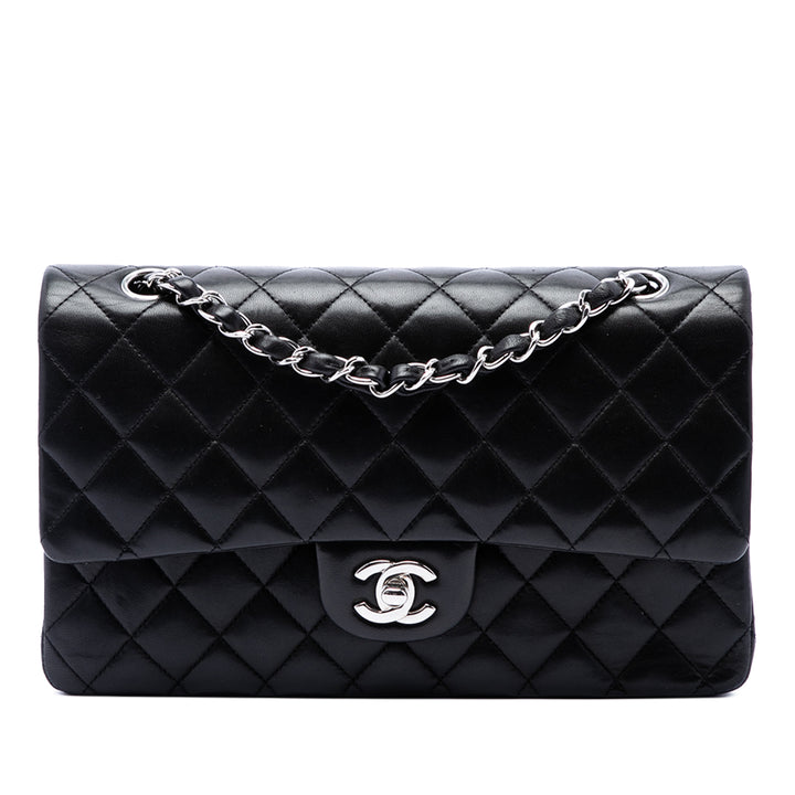 Chanel Classic Double rabat Moyen Cuir d'agneau Noir – vue principale – GABY PARIS