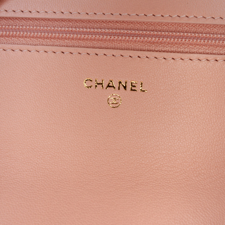 Chanel Matelassé 19 Wallet on Chain Cuir d'agneau Rose – vue 5 – GABY PARIS