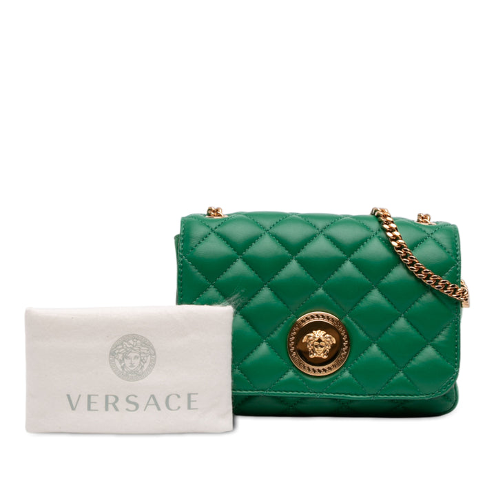 Versace Small Matelassé Nappa Medusa Chain Sac porté croisé