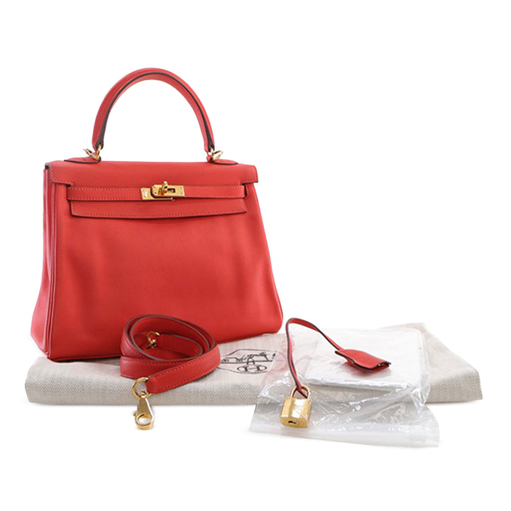 Hermès Swift Kelly II Retourne 25 Rouge – GABY PARIS Authentique