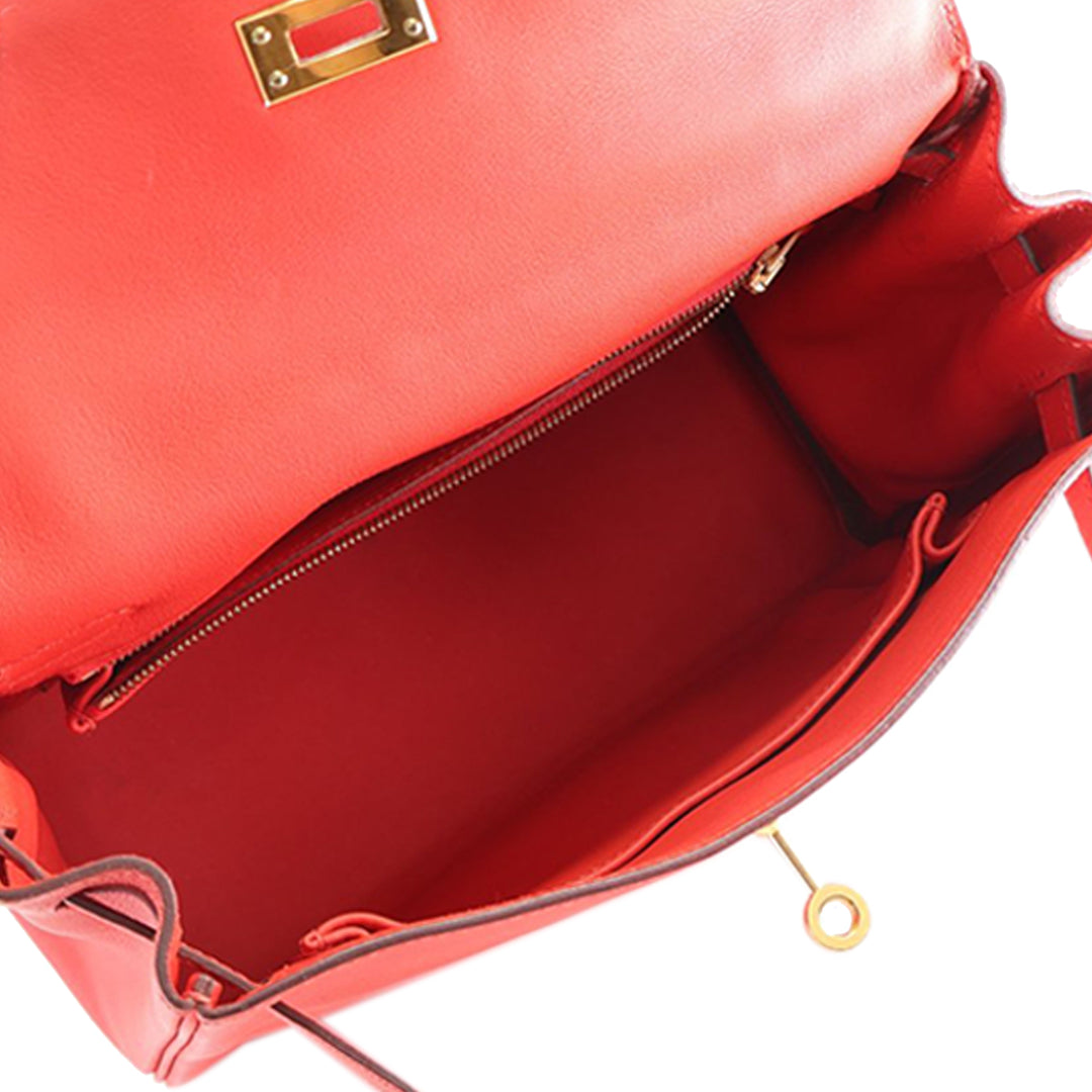 Hermès Swift Kelly II Retourne 25 Rouge – GABY PARIS Authentique