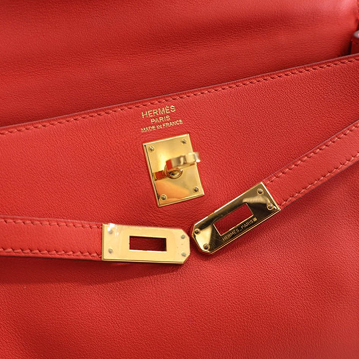 Hermès Swift Kelly II Retourne 25 Rouge – GABY PARIS Authentique