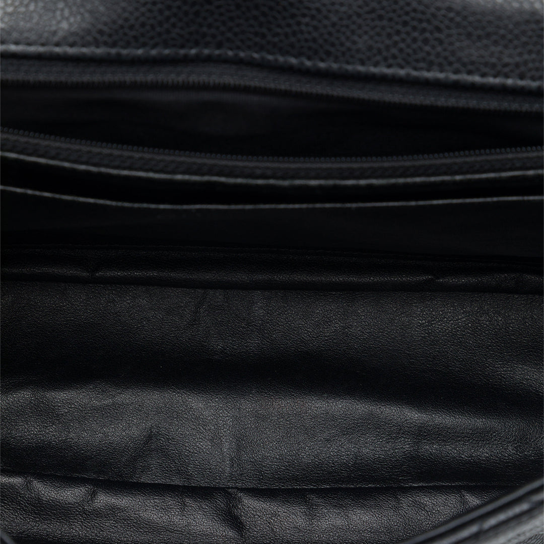 Chanel Classic Rabat simple Jumbo Cuir caviar Noir – vue 4 – GABY PARIS