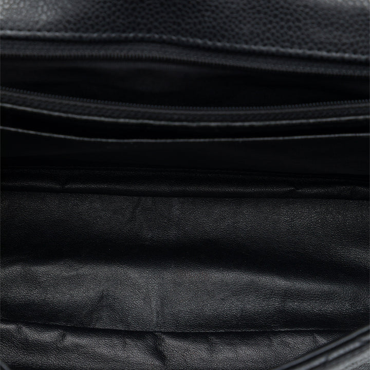 Chanel Classic Rabat simple Jumbo Cuir caviar Noir – vue 4 – GABY PARIS