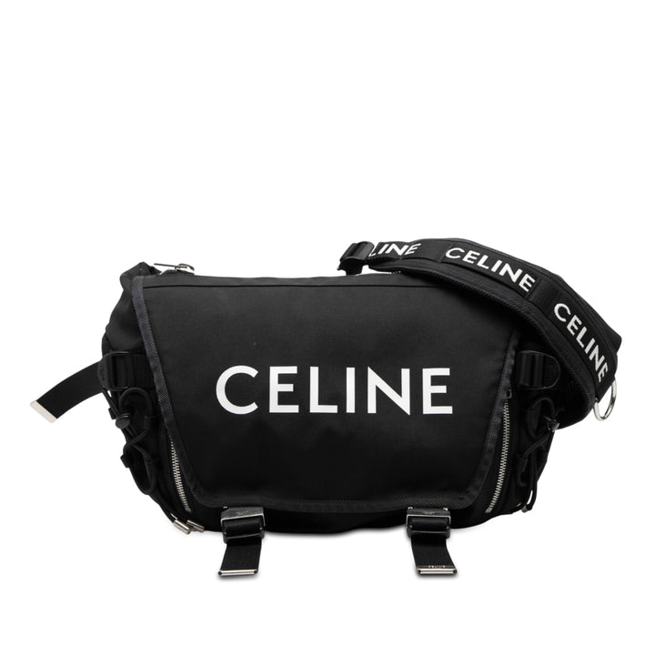 Celine Medium Nylon Logo Trekking Messenger Sac