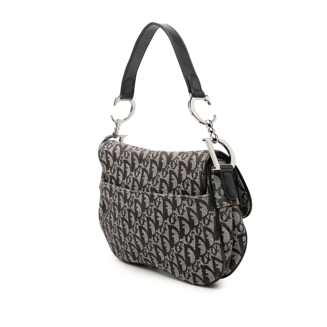 Dior Diorissimo Toile Double Saddle Sac