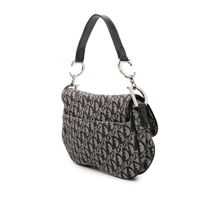 Dior Diorissimo Toile Double Saddle Sac