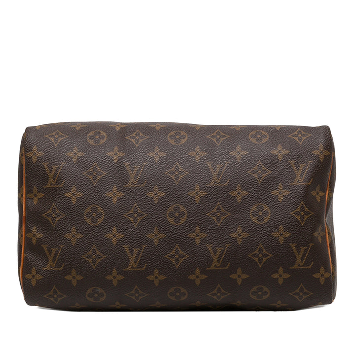 Louis Vuitton Sac à main Speedy 30 Monogram Marron – vue 3 – GABY PARIS