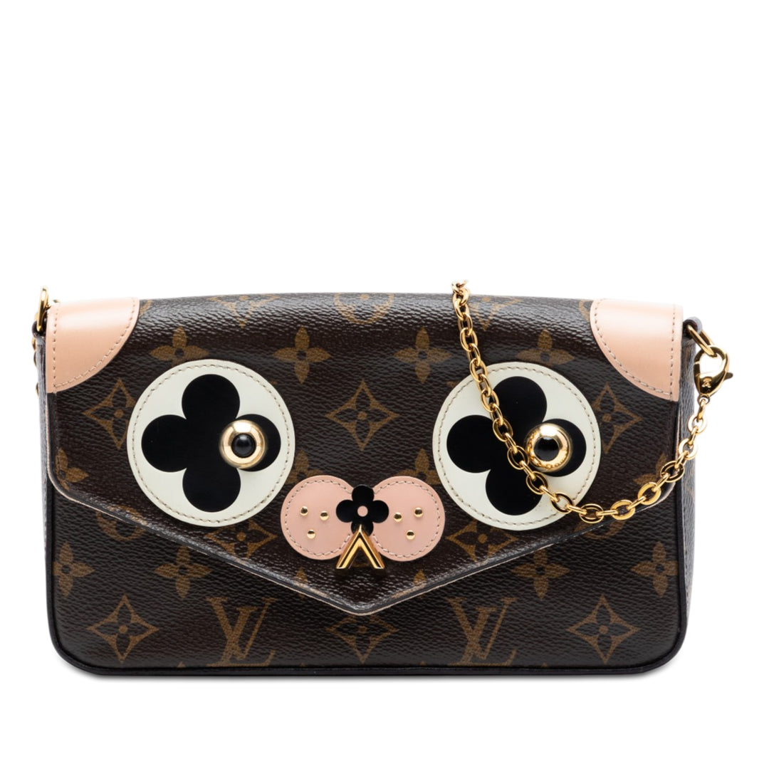Louis Vuitton Pochette Felicie Valentine Dog Toile Monogram