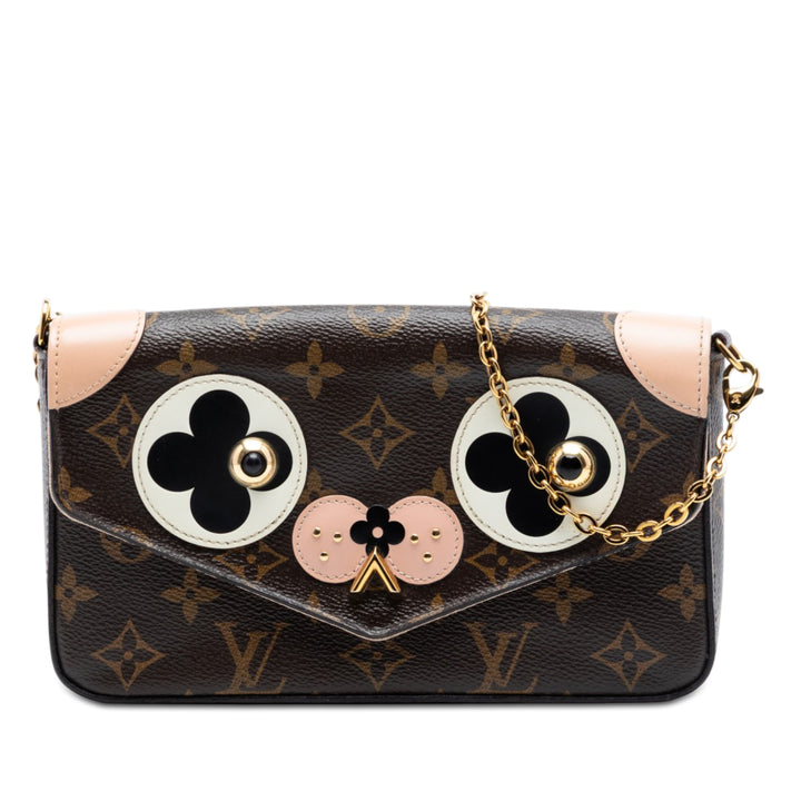 Louis Vuitton Pochette Felicie Valentine Dog Toile Monogram