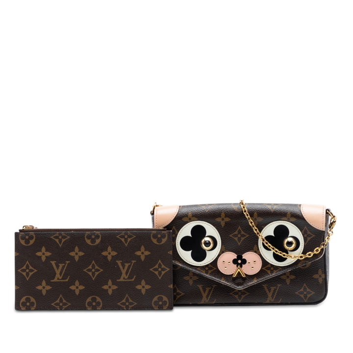 Louis Vuitton Pochette Felicie Valentine Dog Toile Monogram