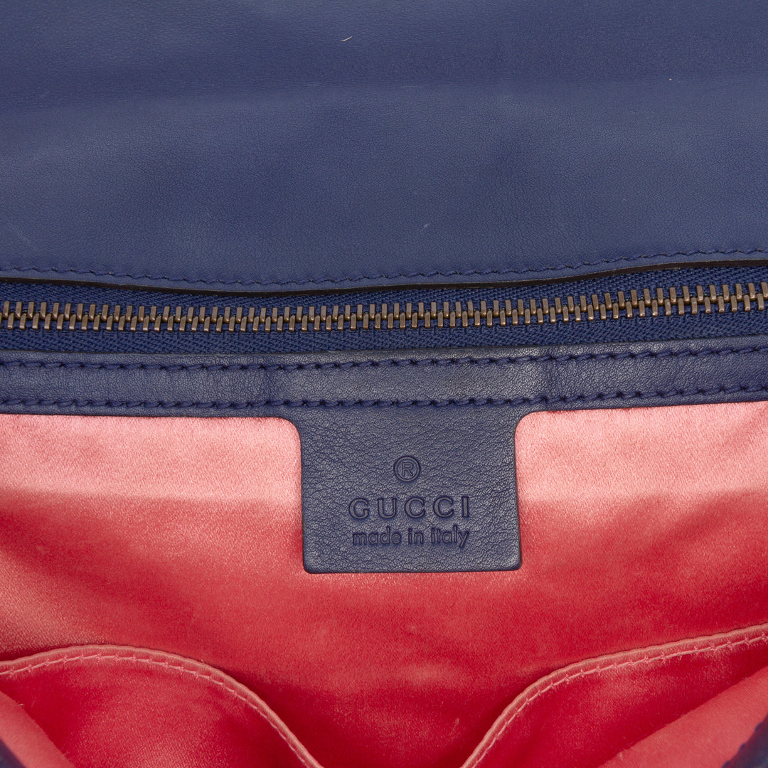 Gucci Large GG Marmont Matelasse Velours Sac bandoulière Bleu – GABY PARIS Authentique