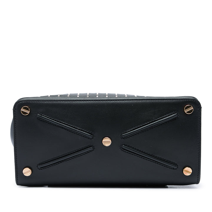 Valentino Sac à main Rockstud Joylock Moyen Cuir de veau Noir – vue 3 – GABY PARIS