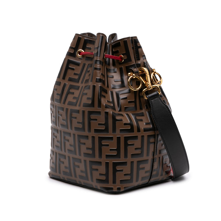 Fendi FF 1974 embossé Cuir Mon Tresor Bucket Sac