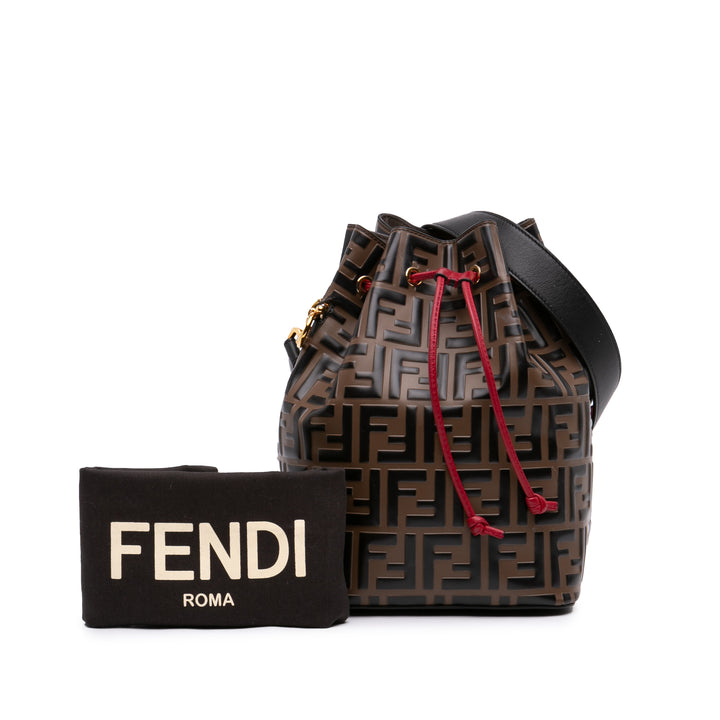 Fendi FF 1974 embossé Cuir Mon Tresor Bucket Sac