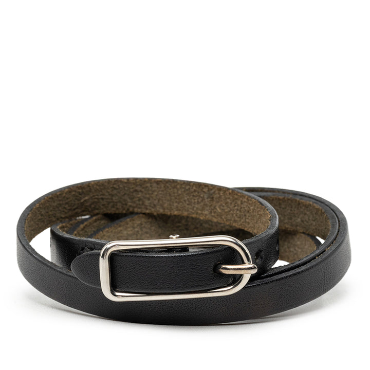 Palladium plaqué Triple Wrap Hapi I Bracelet Swift Noir