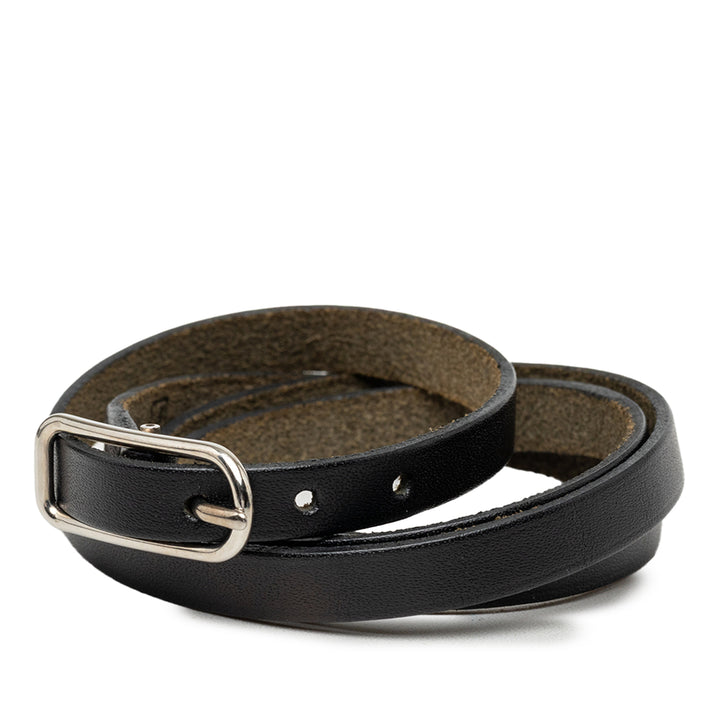 Palladium plaqué Triple Wrap Hapi I Bracelet Swift Noir