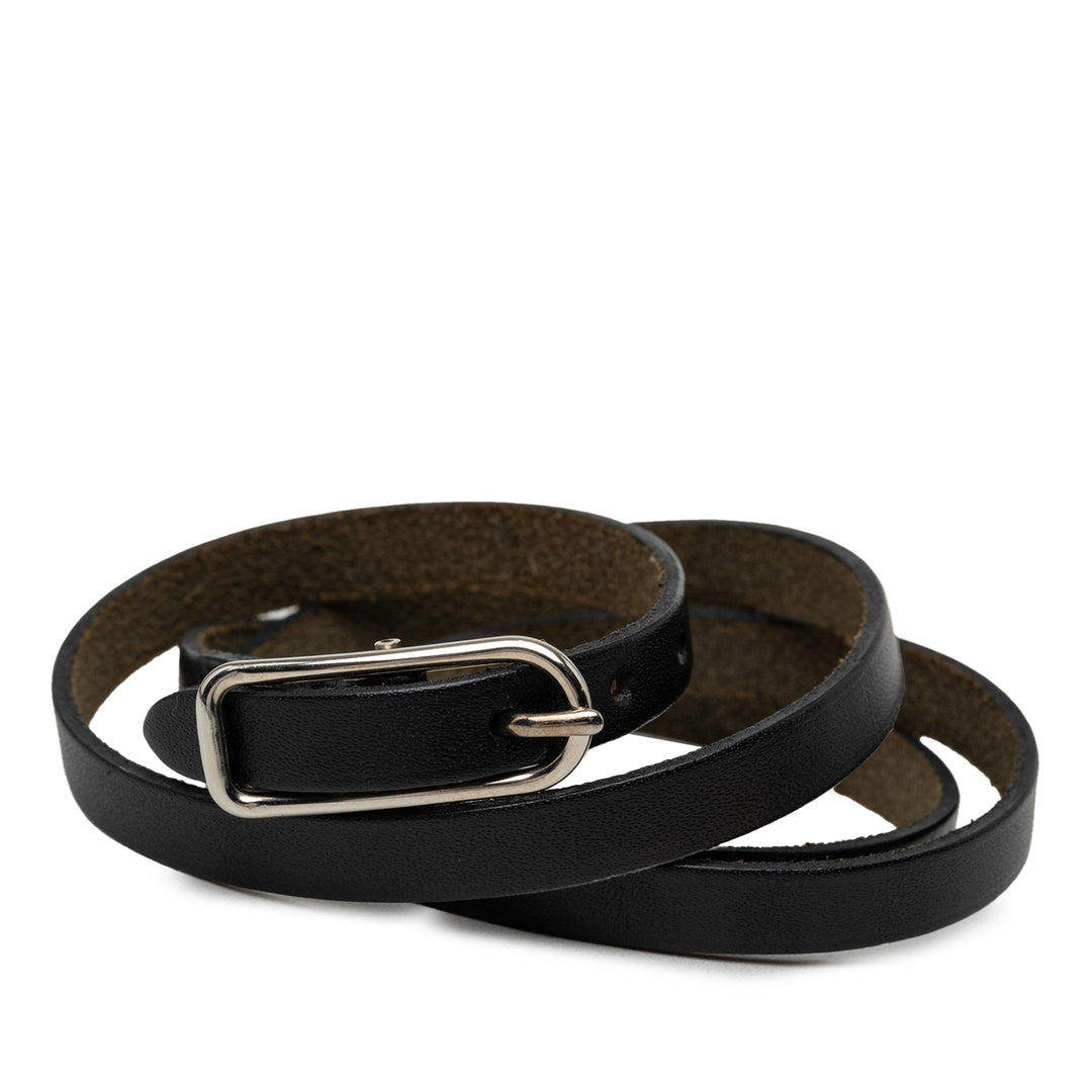 Palladium plaqué Triple Wrap Hapi I Bracelet Swift Noir