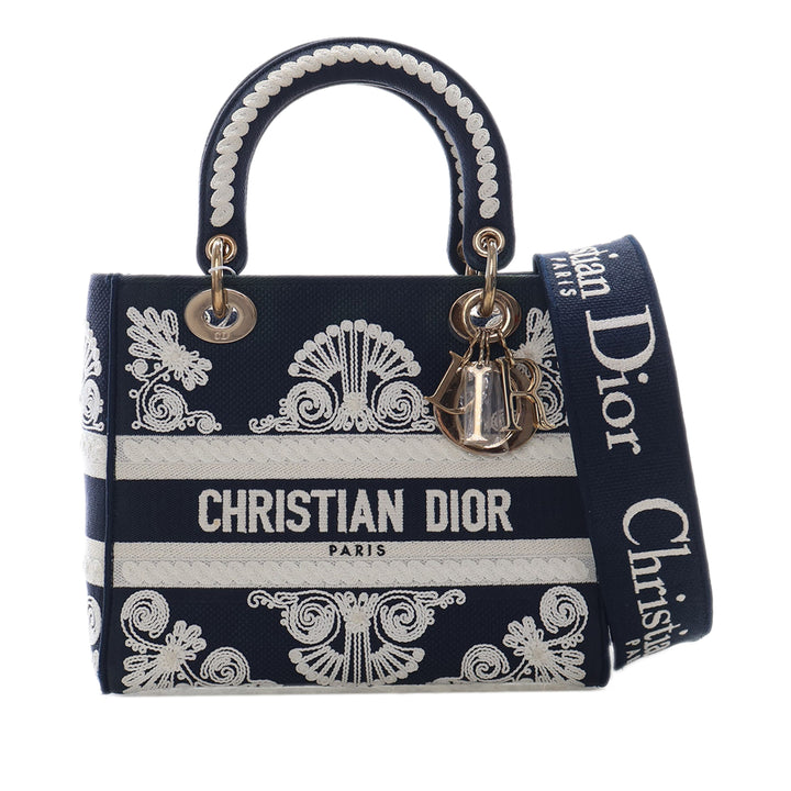 Dior Medium brodé Toile Cornely Lady D Lite
