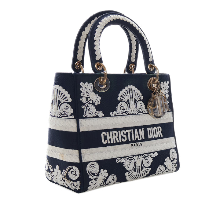 Dior Medium brodé Toile Cornely Lady D Lite