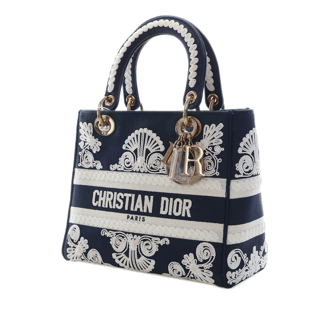 Dior Medium brodé Toile Cornely Lady D Lite