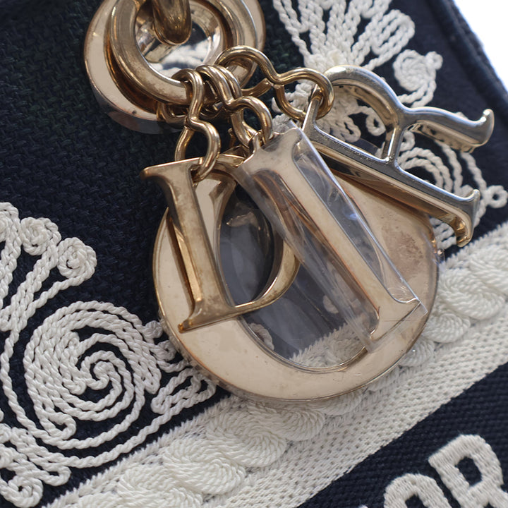 Dior Medium brodé Toile Cornely Lady D Lite