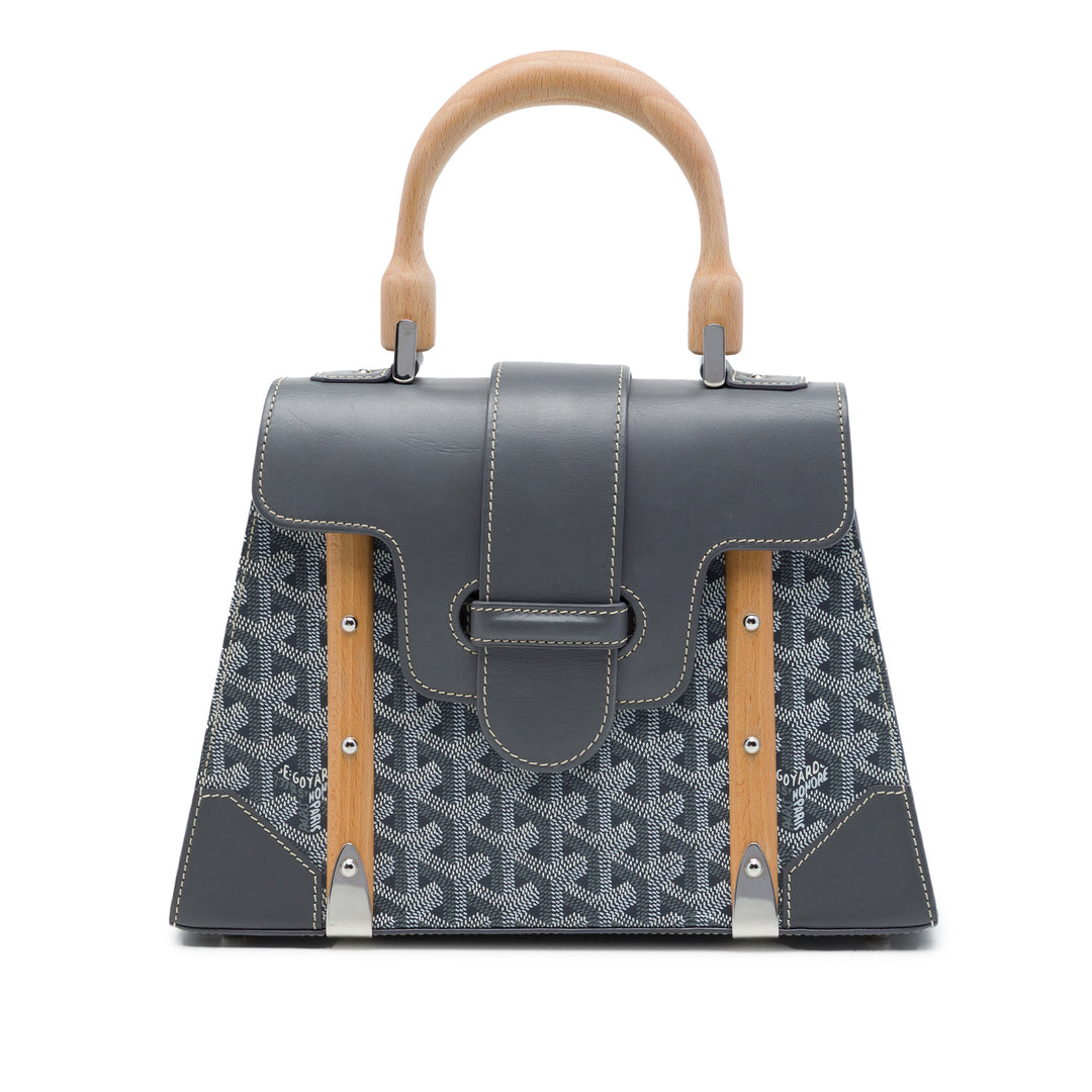 Goyard Sac à main Saigon Structured Goyardine PM Gris – vue principale – GABY PARIS