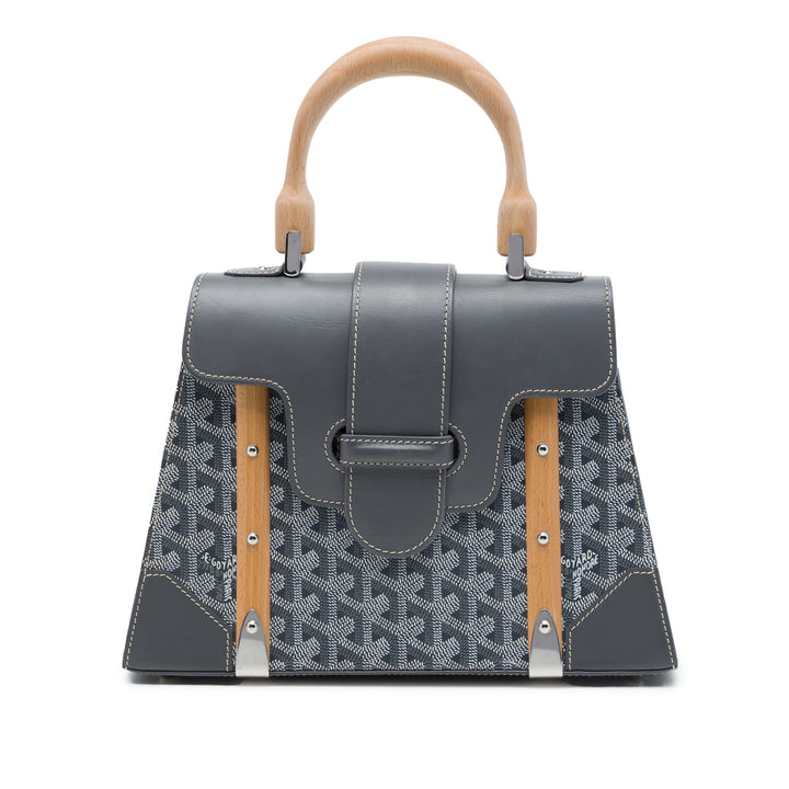 Goyard Sac à main Saigon Structured Goyardine PM Gris – vue principale – GABY PARIS