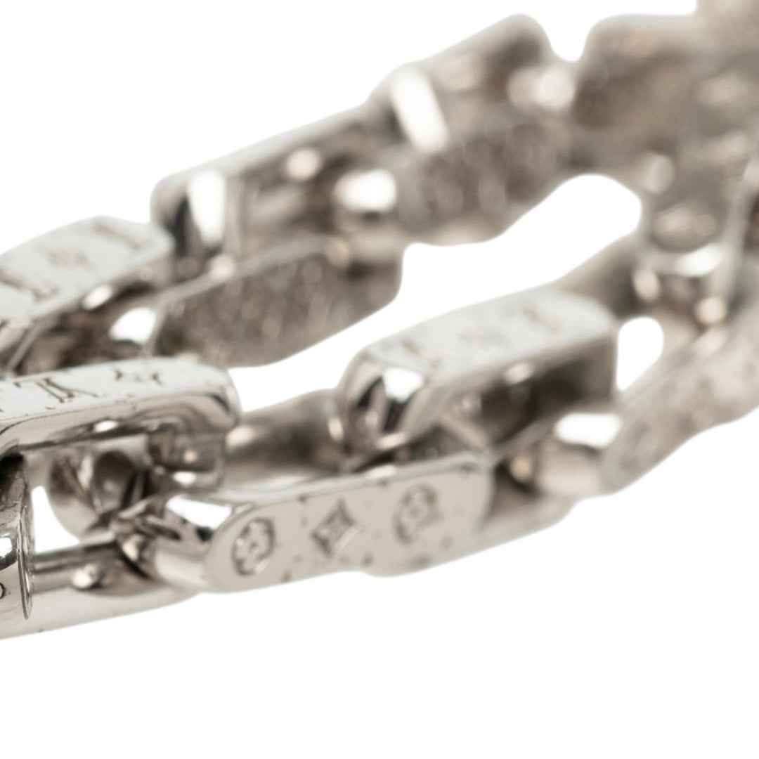 Louis Vuitton Bracelet Stainless Steel Chaîne L Monogram Argenté – vue 5 – GABY PARIS