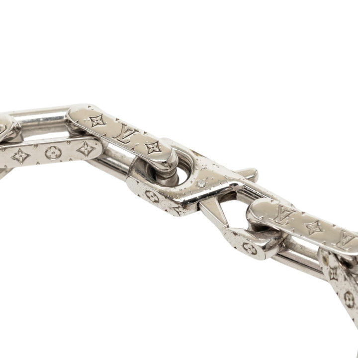Louis Vuitton Bracelet Stainless Steel Chaîne L Monogram Argenté – vue 6 – GABY PARIS