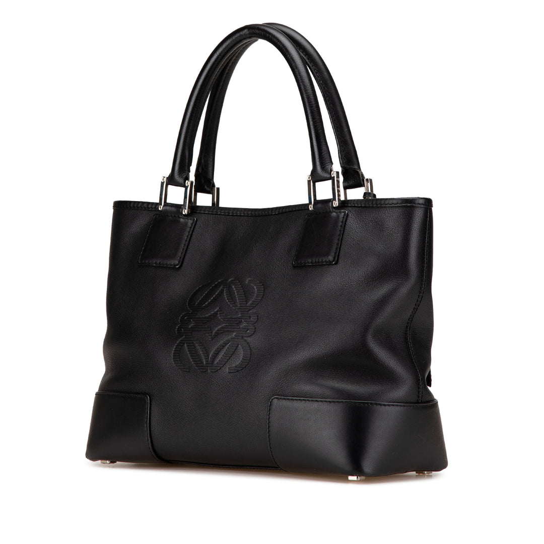 Leather Fusta 28 Tote Black - Gaby Paris